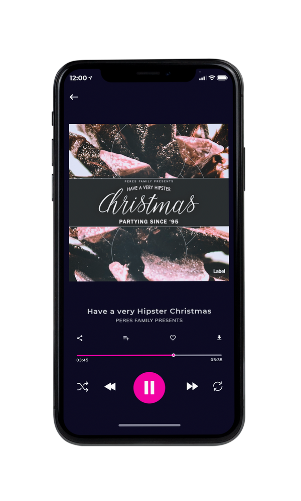 Tablet view of Premade Christmas Music Album Cover - Pink Flare #588 | AlbumArtZone*