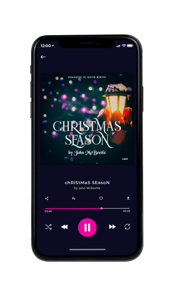 Tablet view of Premade Christmas Music Album Cover - Tan #644 | AlbumArtZone*