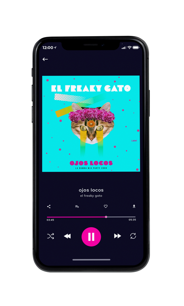 Tablet view of Premade Summer Hits Album Cover - Bright Turquoise #1299 | AlbumArtZone*