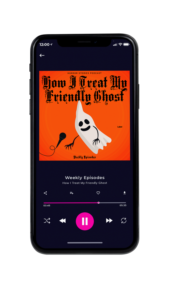 Tablet view of Premade Podcast Album Cover - Orange #1702 | AlbumArtZone*
