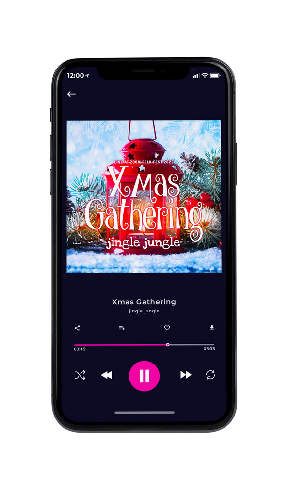 Tablet view of Premade Christmas Music Album Cover - Periwinkle Gray #3636 | AlbumArtZone*