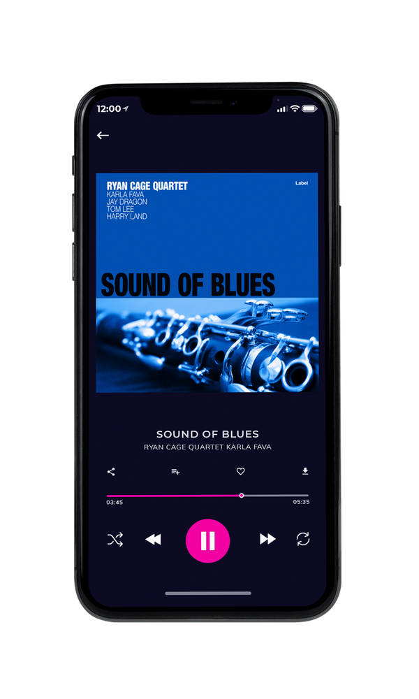 Tablet view of Premade Traditional Jazz & Blues Album Cover - Fun Blue #5068 | AlbumArtZone*