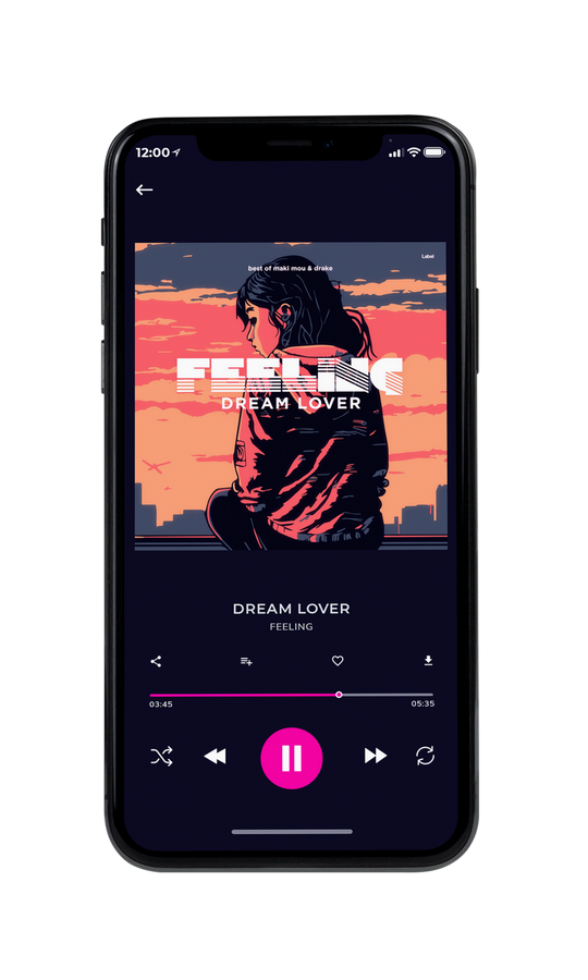 Tablet view of Premade Electronica & Ambient Album Cover - Steel Gray #7732 | AlbumArtZone*