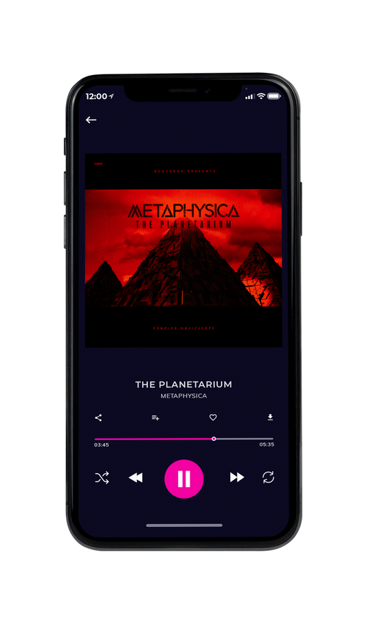 Tablet view of Premade Electronica & Ambient Album Cover - Milano Red #7866 | AlbumArtZone*