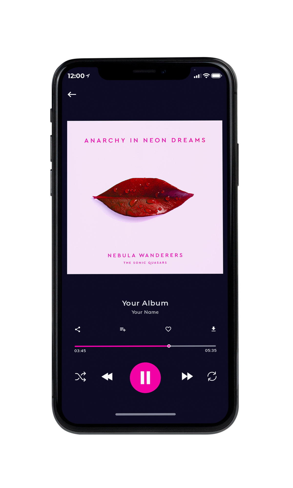 Tablet view of Premade Country & Acoustic Album Cover - Carousel Pink #10257 | AlbumArtZone*