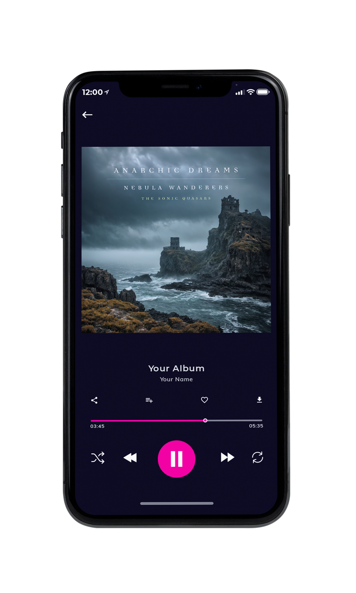 Tablet view of Premade Indie & Folk Music Book Cover - Shuttle Gray #10262 | AlbumArtZone*