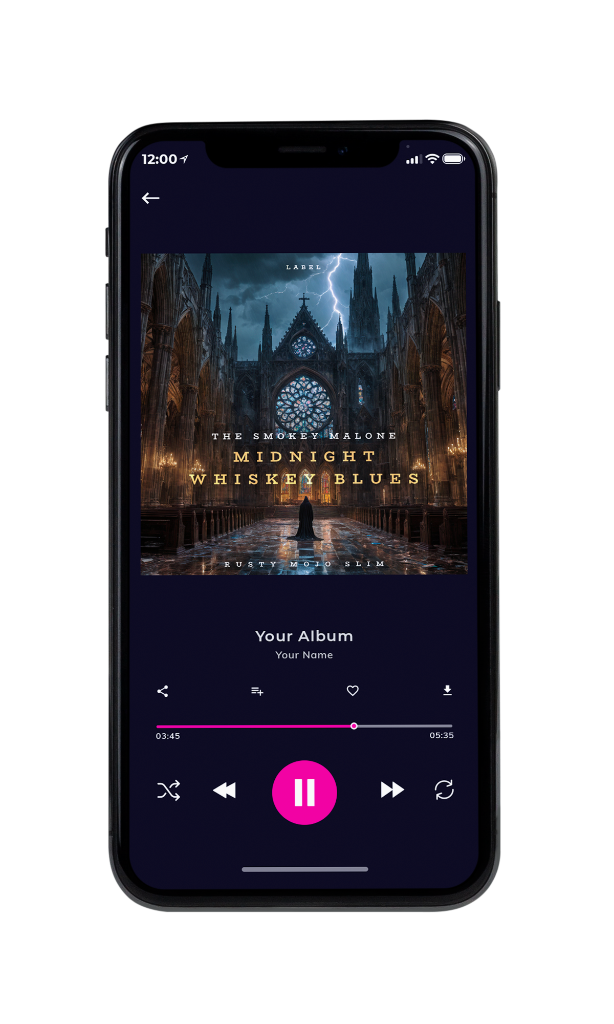 Tablet view of Premade Early Music Album Cover - Thunder #10280 | AlbumArtZone*