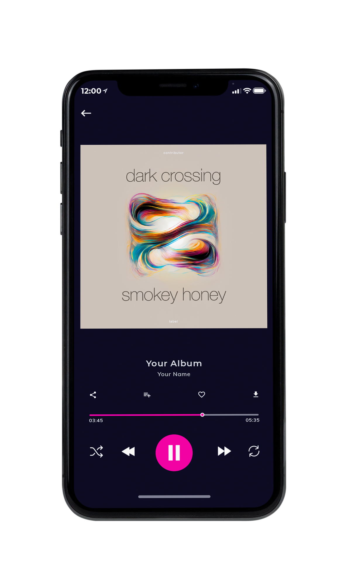 Tablet view of Premade Contemporary Music Album Cover - Soft Amber #10439 | AlbumArtZone*