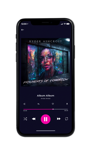 Tablet view of Premade Electronica & Ambient Album Cover - Steel Gray #11911 | AlbumArtZone*