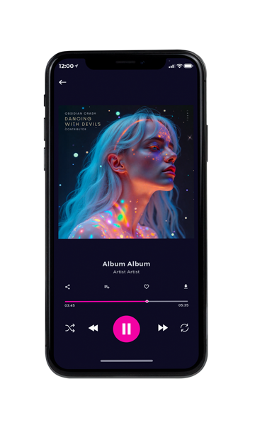 Tablet view of Premade Contemporary Music Album Cover - Blackcurrant #12072 | AlbumArtZone*