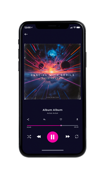 Tablet view of Premade Electronica & Ambient Album Cover - Steel Gray #12095 | AlbumArtZone*