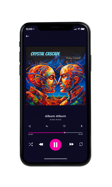 Tablet view of Premade Electronica & Ambient Album Cover - Red Damask #16213 | AlbumArtZone*