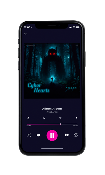 Tablet view of Premade Electronica & Ambient Album Cover - Black Pearl #16407 | AlbumArtZone*