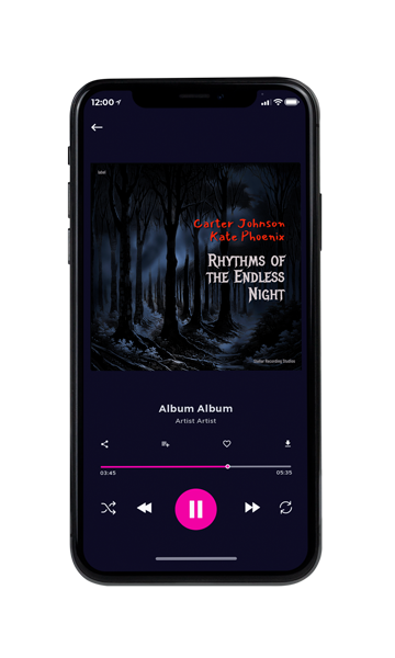 Tablet view of Premade Contemporary Music Album Cover - Black #16694 | AlbumArtZone*
