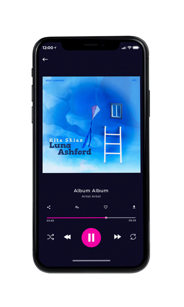 Tablet view of Premade Indie & Folk Music Album Cover - Royal Blue #17148 | AlbumArtZone*