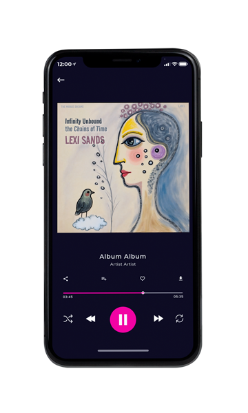 Tablet view of Premade Indie & Folk Music Album Cover - Soft Amber #17273 | AlbumArtZone*