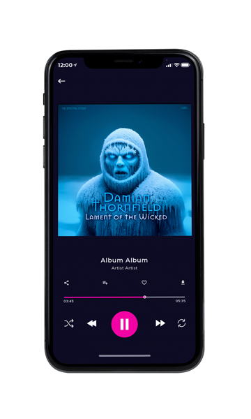 Tablet view of Premade Christmas Music Album Cover - Chathams Blue #17371 | AlbumArtZone*