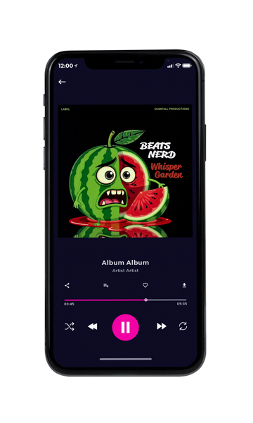 Tablet view of Premade Music for Children Album Cover - Black #17914 | AlbumArtZone*