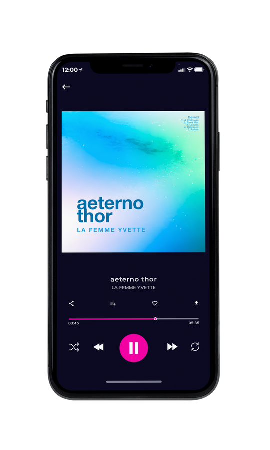 Tablet view of Premade Electronica & Ambient Album Cover - Blizzard Blue #21089 | AlbumArtZone*