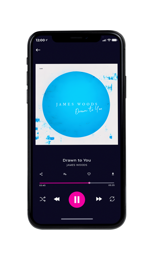 Tablet view of Premade Indie & Folk Music Album Cover - Bright Turquoise #21988 | AlbumArtZone*