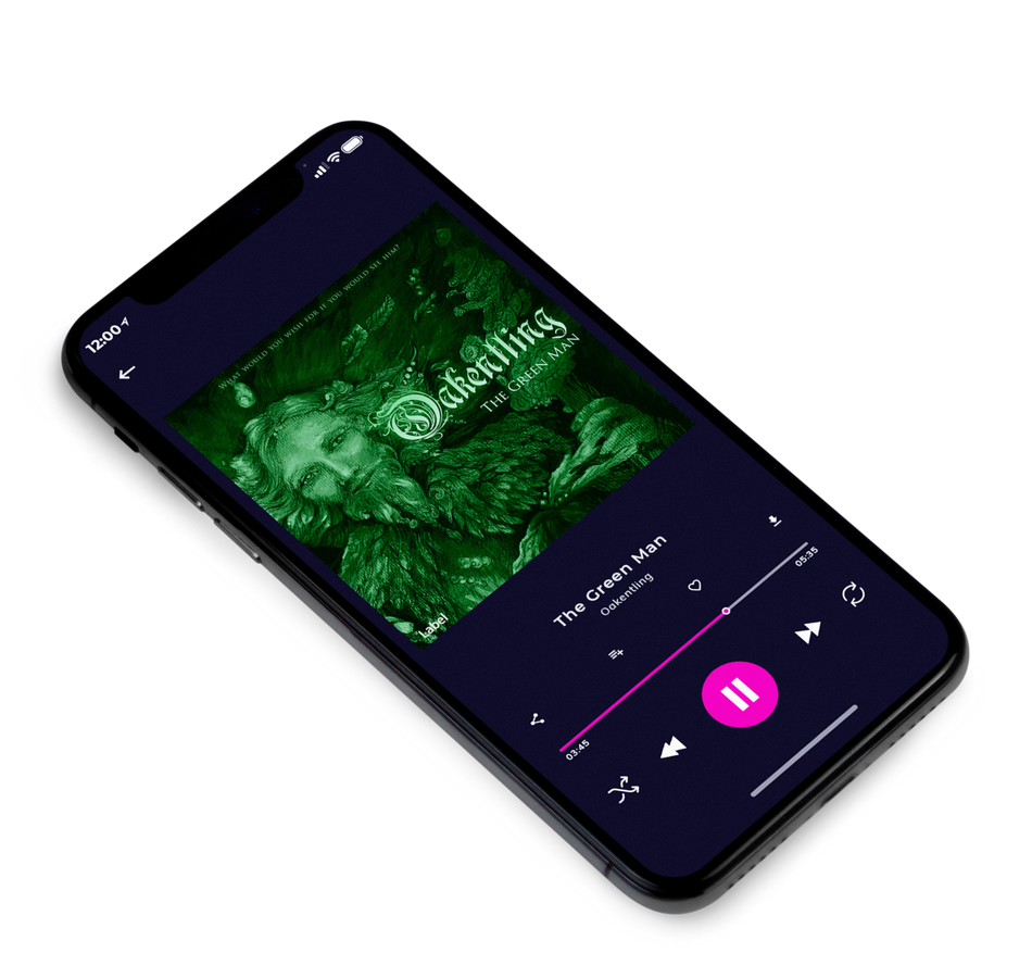 3D view of Premade Indie & Folk Music Album Cover - Palm Green #334 | AlbumArtZone*