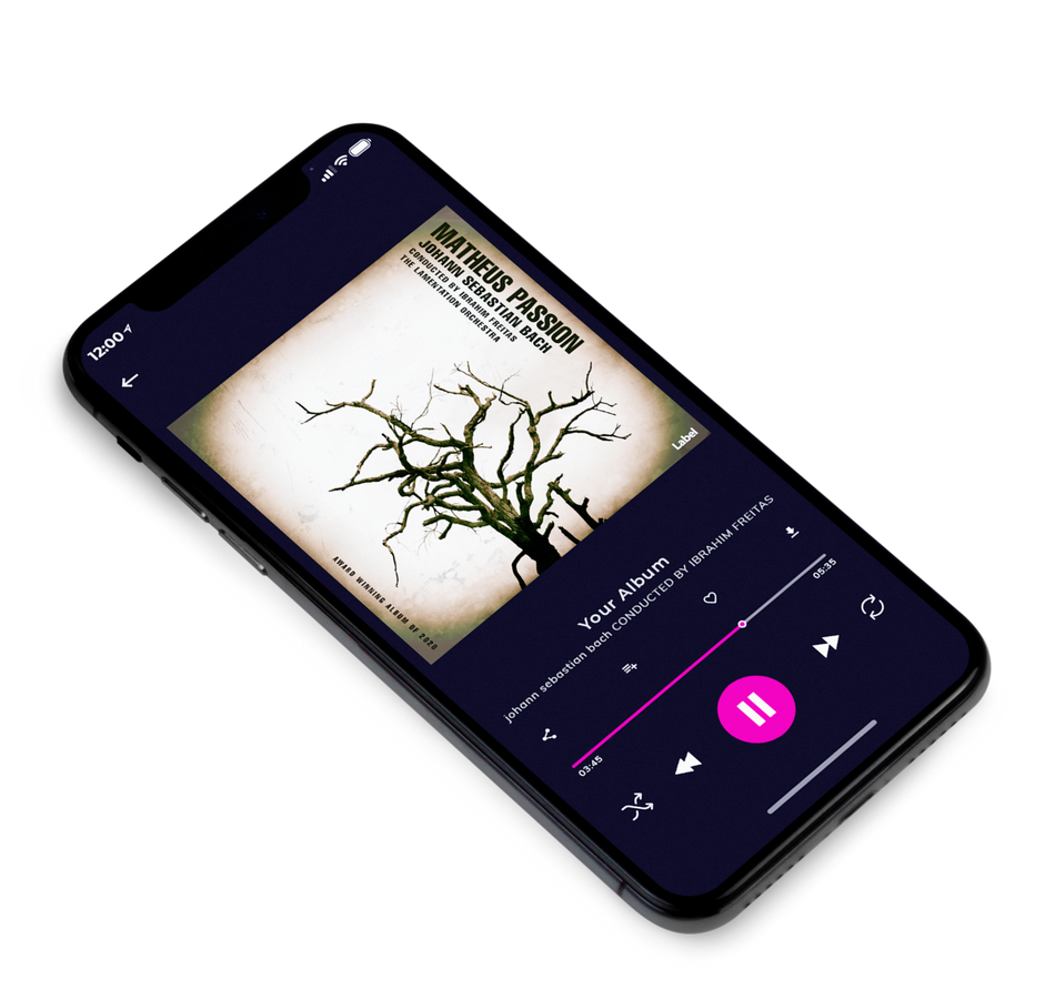 3D view of Premade Contemporary Music Album Cover - Black Olive #352 | AlbumArtZone*