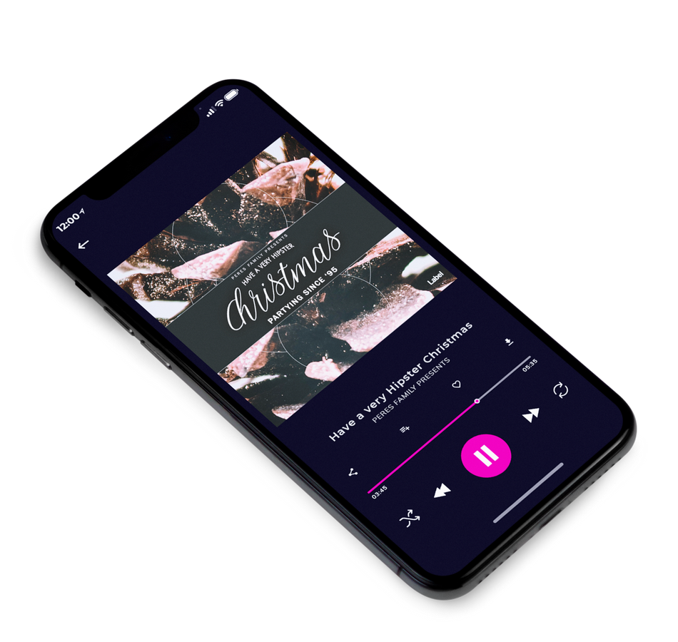 3D view of Premade Christmas Music Album Cover - Pink Flare #588 | AlbumArtZone*