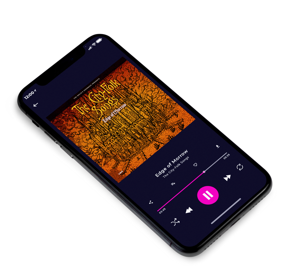 3D view of Premade Indie & Folk Music Album Cover - Graphite #2268 | AlbumArtZone*