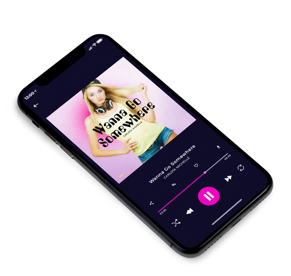 3D view of Premade Pop Album Cover - Cavern Pink #2414 | AlbumArtZone*