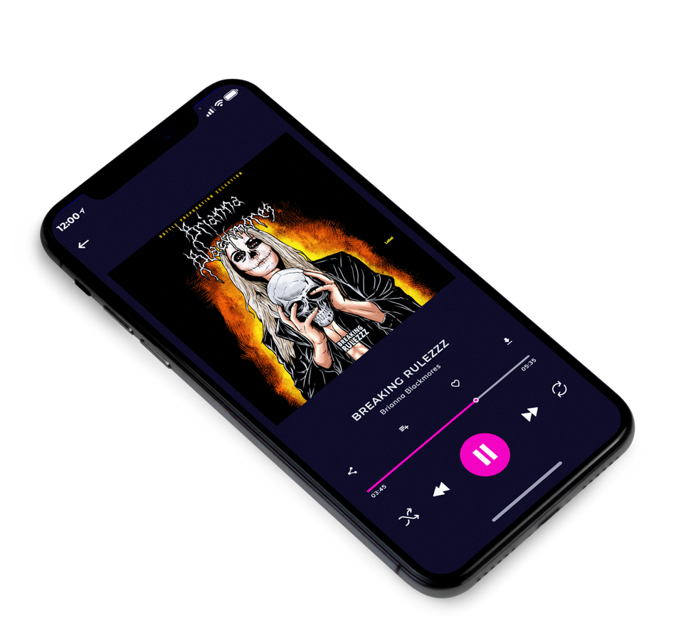 3D view of Premade Heavy Metal & Gothic Metal Album Cover - Night Rider #2869 | AlbumArtZone*