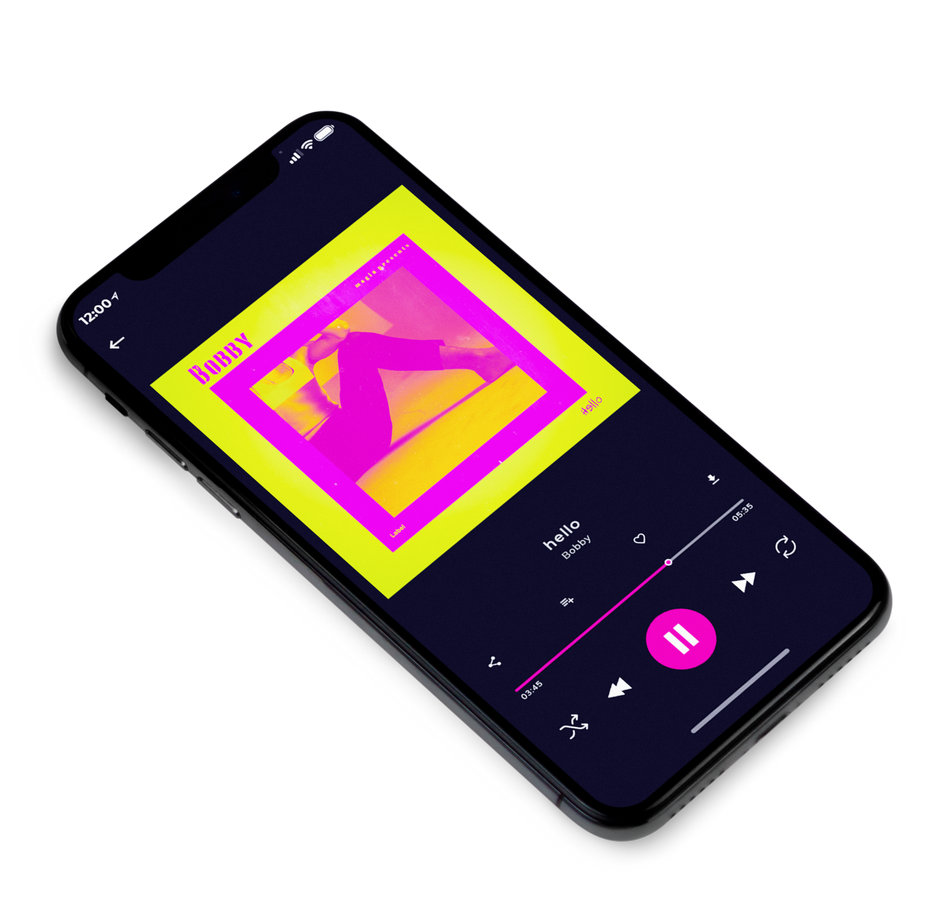3D view of Premade Rock,Punk & Alternative Album Cover - Shocking Pink #3295 | AlbumArtZone*
