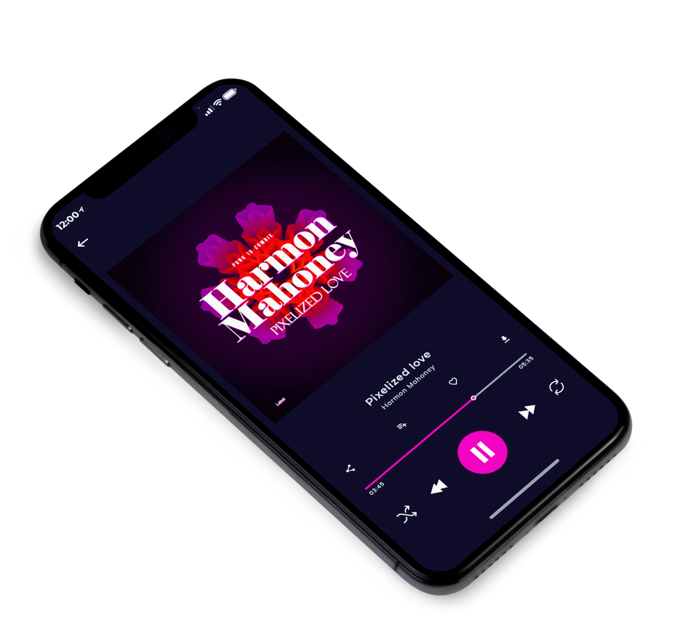 3D view of Premade Electronica & Ambient Album Cover - Violet #4413 | AlbumArtZone*