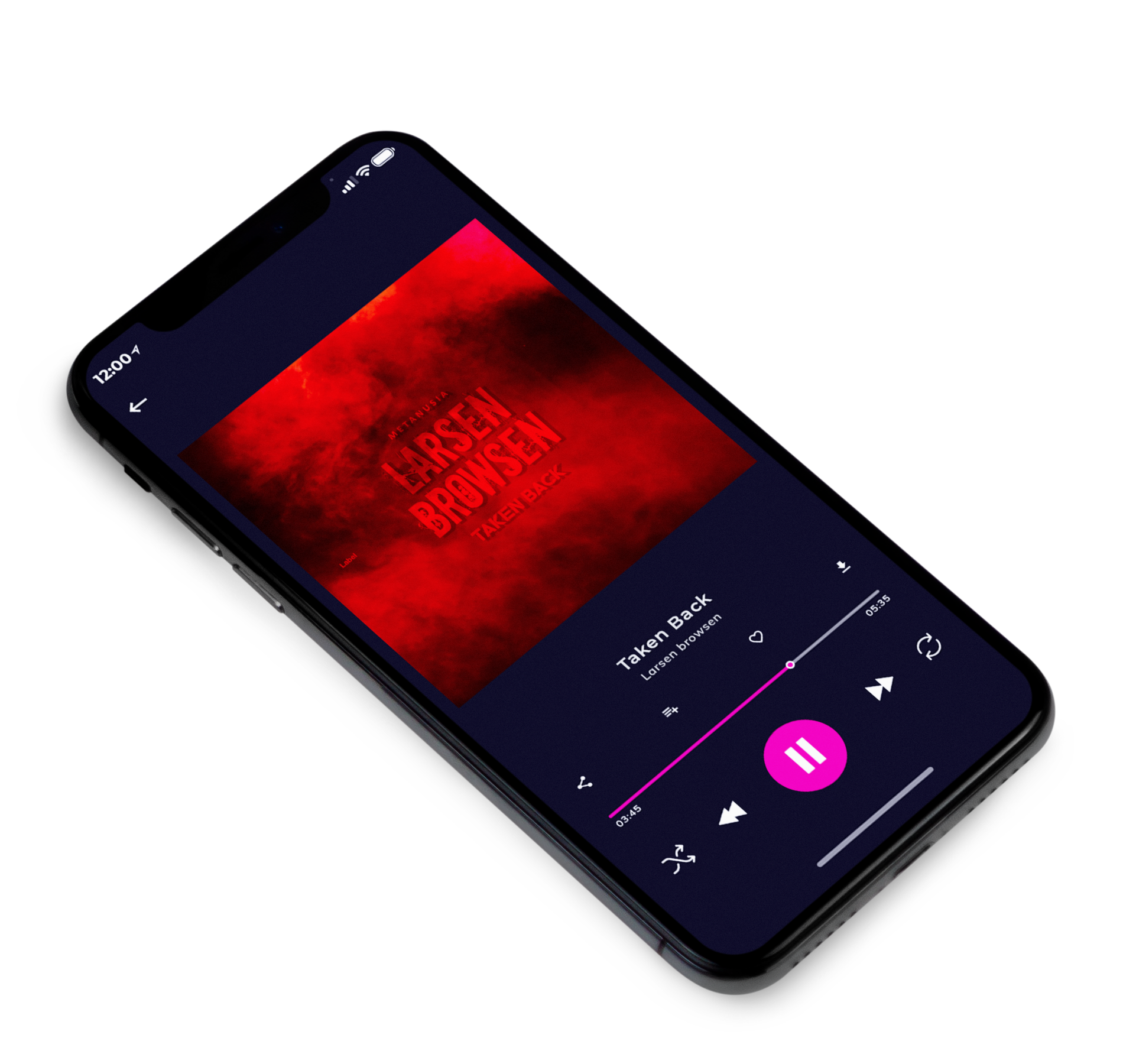 3D view of Premade Hip-hop, Rap & Trap Album Cover - Rustic Red #4514 | AlbumArtZone*