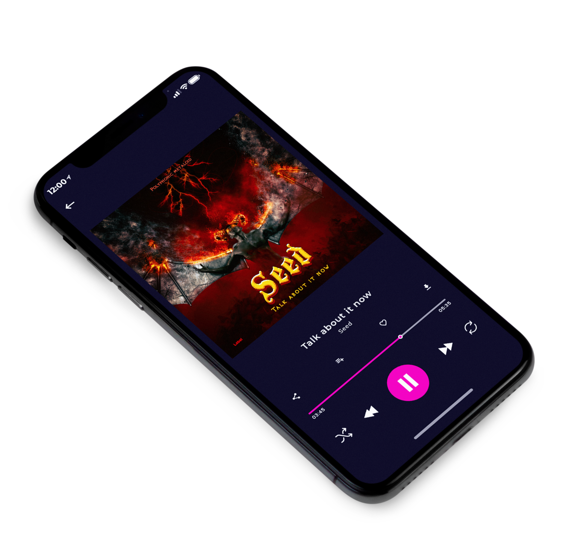 3D view of Premade Heavy Metal & Gothic Metal Album Cover - Crowshead #4547 | AlbumArtZone*