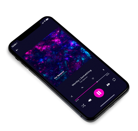 3D view of Premade Electronica & Ambient Album Cover - Violet #4722 | AlbumArtZone*
