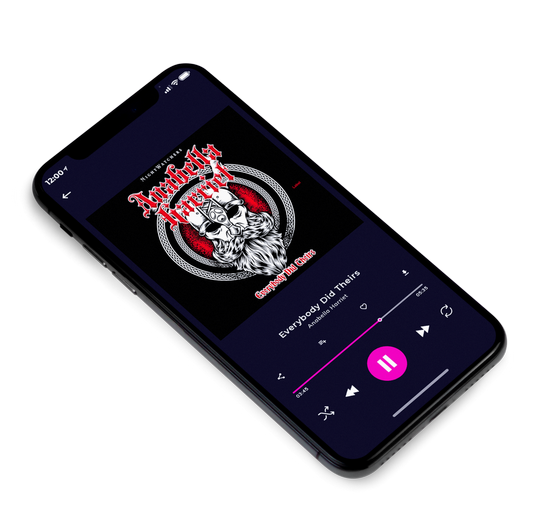 3D view of Premade Heavy Metal & Gothic Metal Album Cover - Puce #4843 | AlbumArtZone*