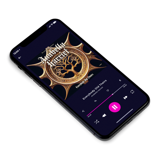 3D view of Premade Heavy Metal & Gothic Metal Album Cover - Tan #4844 | AlbumArtZone*