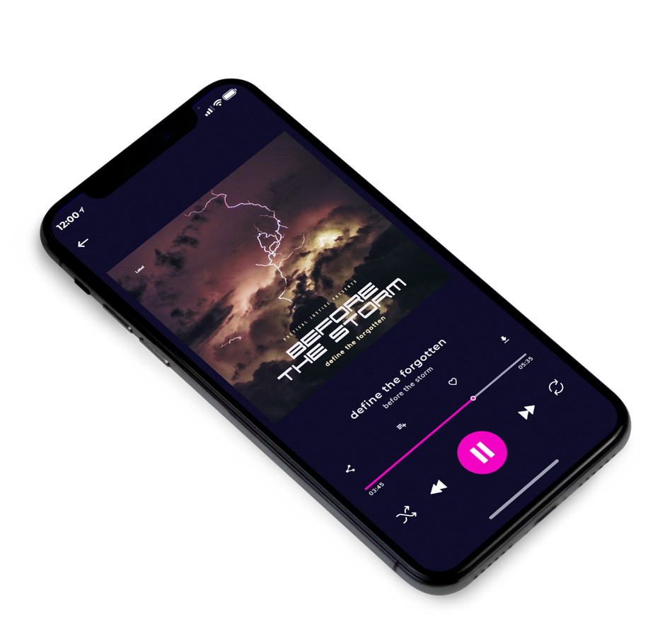 3D view of Premade Rock,Punk & Alternative Album Cover - Thunder #5309 | AlbumArtZone*