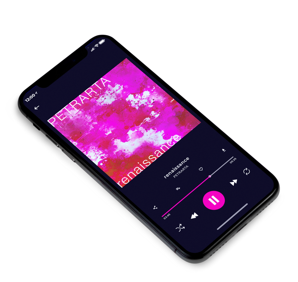 3D view of Premade Electronica & Ambient Album Cover - Medium Red Violet #5404 | AlbumArtZone*
