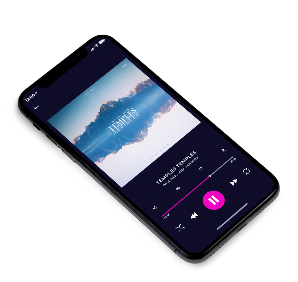 3D view of Premade Contemporary Music Album Cover - Kashmir Blue #6158 | AlbumArtZone*