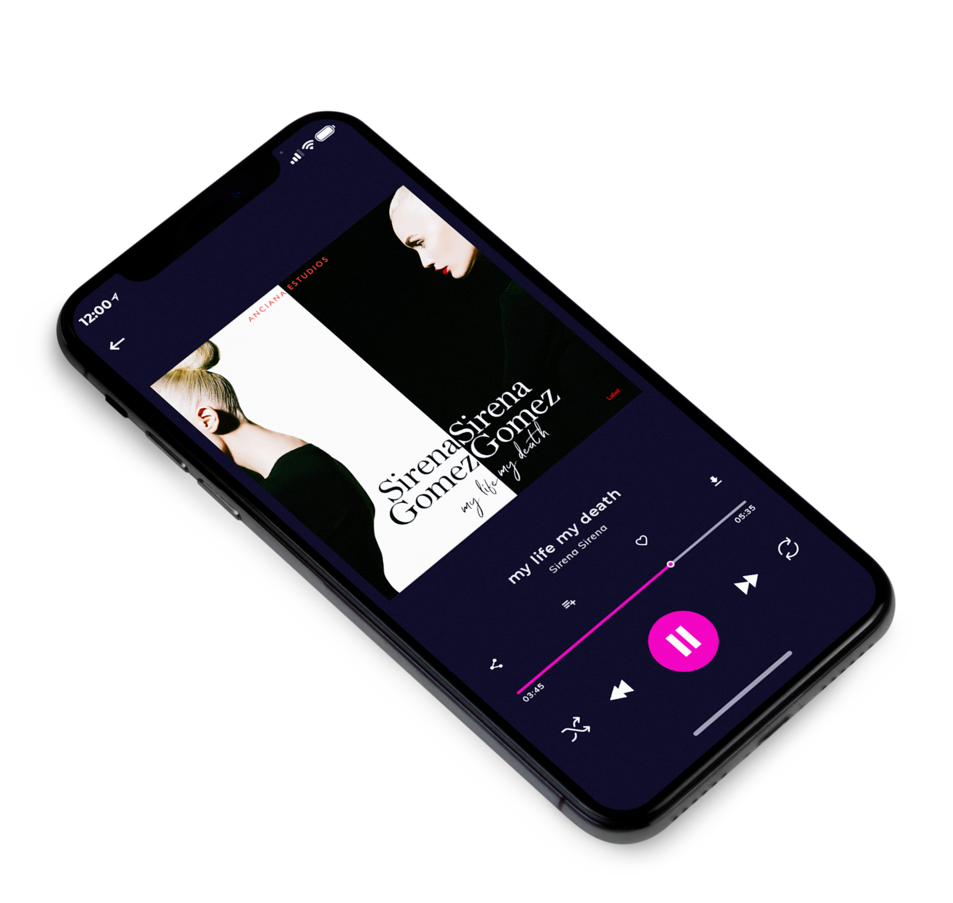 3D view of Premade Pop Album Cover - Bone #6828 | AlbumArtZone*