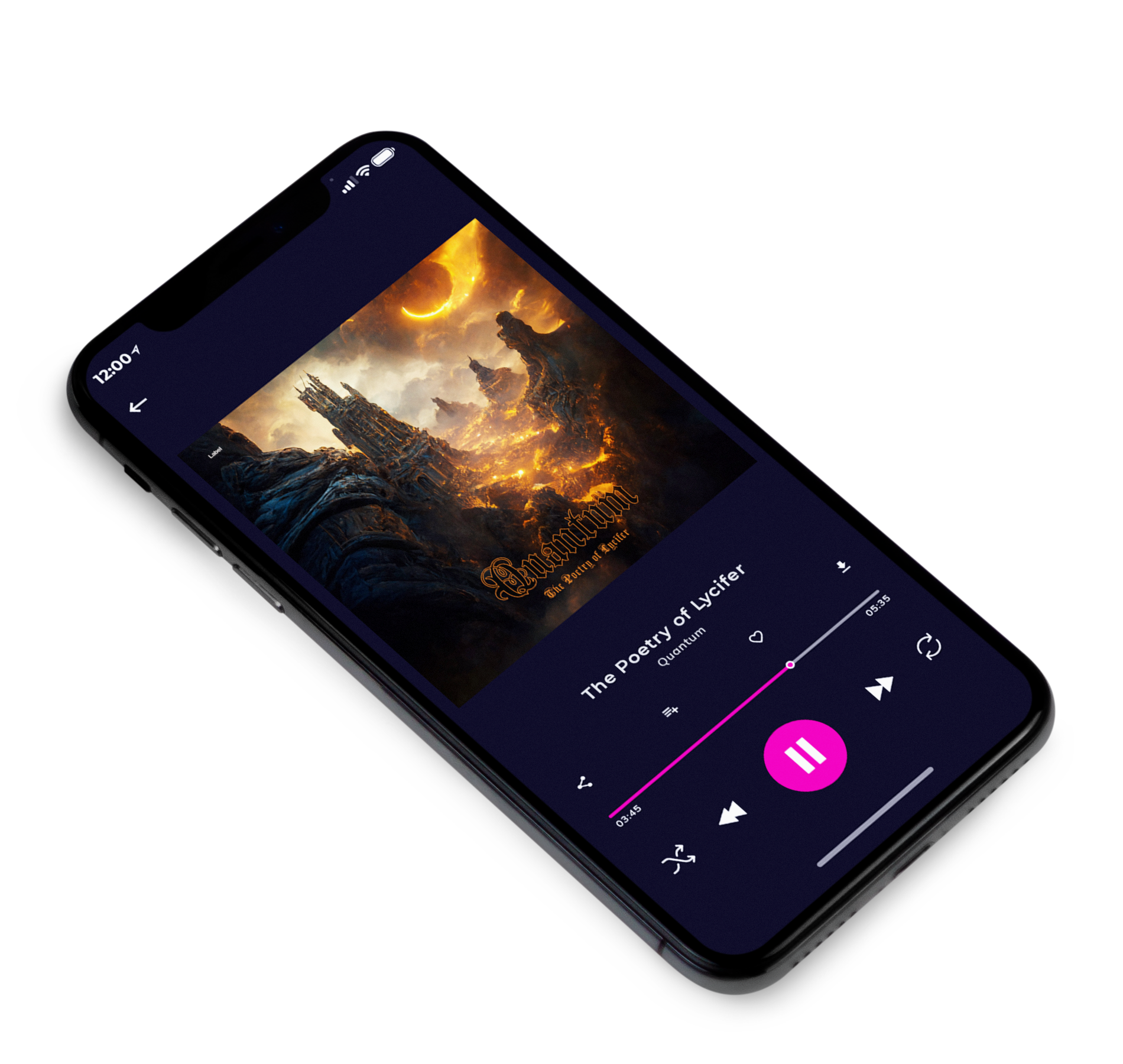 3D view of Premade Heavy Metal & Gothic Metal Album Cover - Twine #6969 | AlbumArtZone*