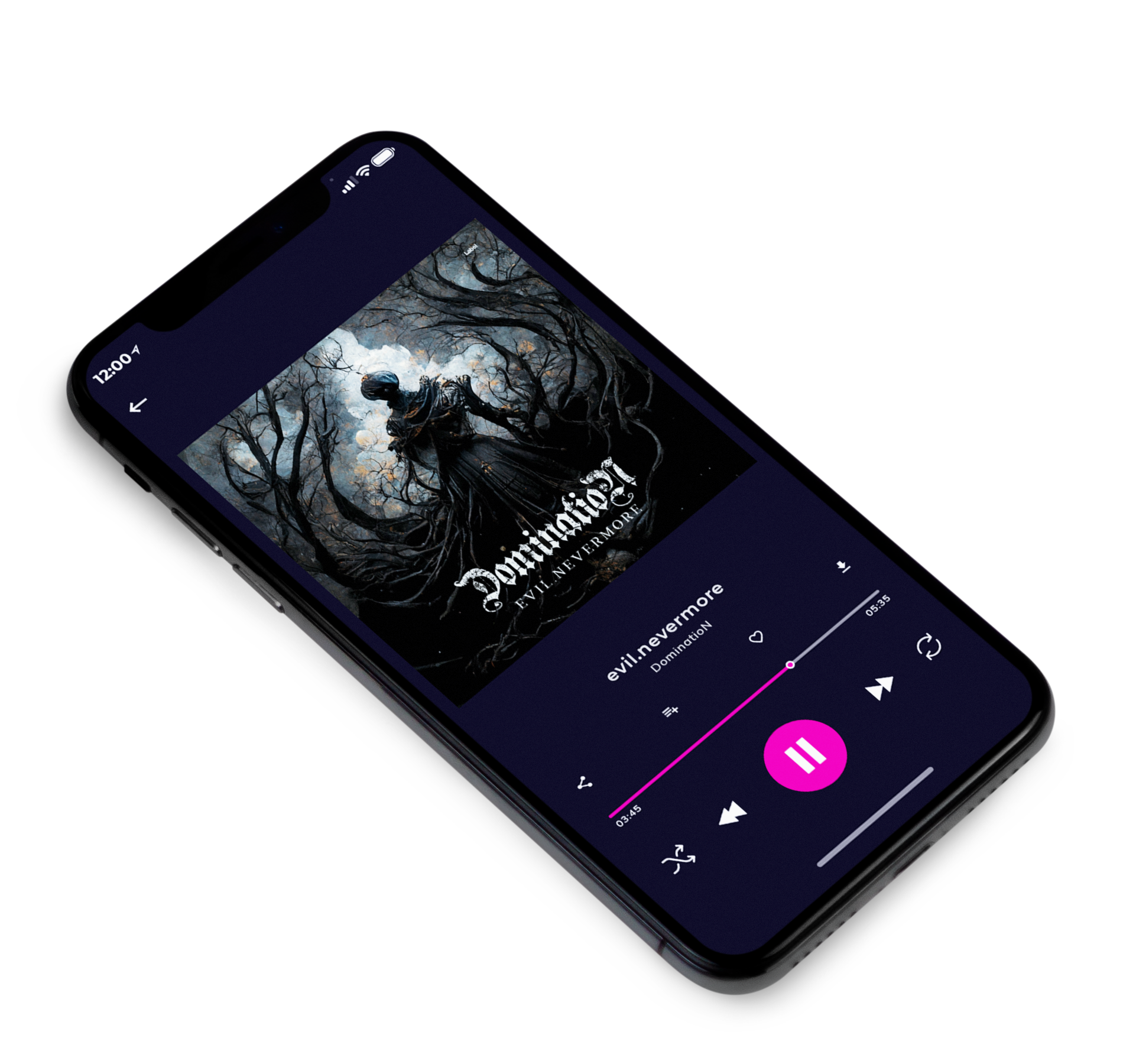 3D view of Premade Heavy Metal & Gothic Metal Album Cover - Woodsmoke #6976 | AlbumArtZone*