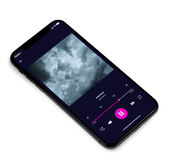 3D view of Premade Contemporary Music Album Cover - Pale Sky #7091 | AlbumArtZone*
