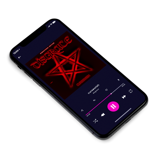 3D view of Premade Heavy Metal & Gothic Metal Album Cover - Milano Red #7434 | AlbumArtZone*