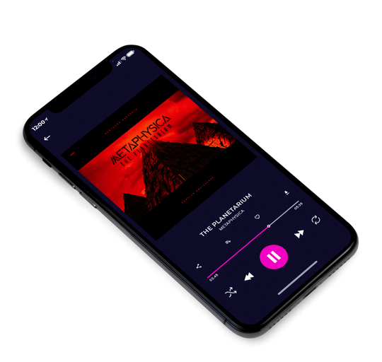 3D view of Premade Electronica & Ambient Album Cover - Milano Red #7866 | AlbumArtZone*