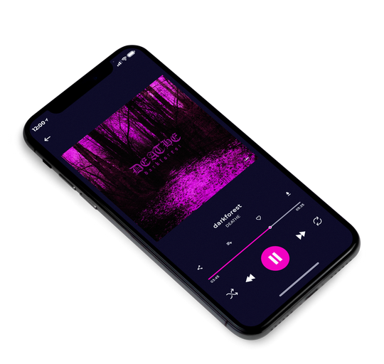 3D view of Premade Heavy Metal & Gothic Metal Album Cover - Medium Red Violet #7885 | AlbumArtZone*