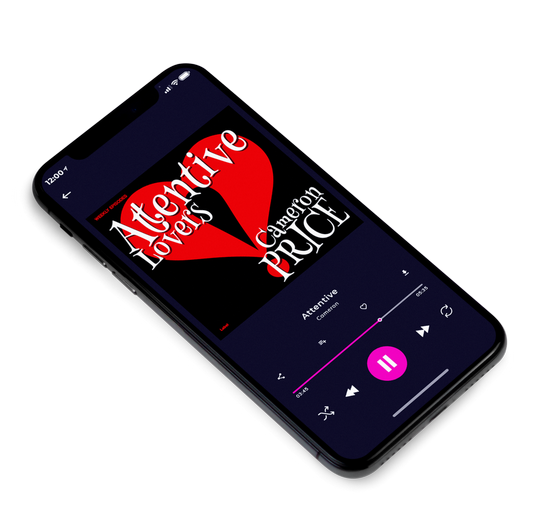 3D view of Premade Podcast Album Cover - Alizarin Crimson #7890 | AlbumArtZone*