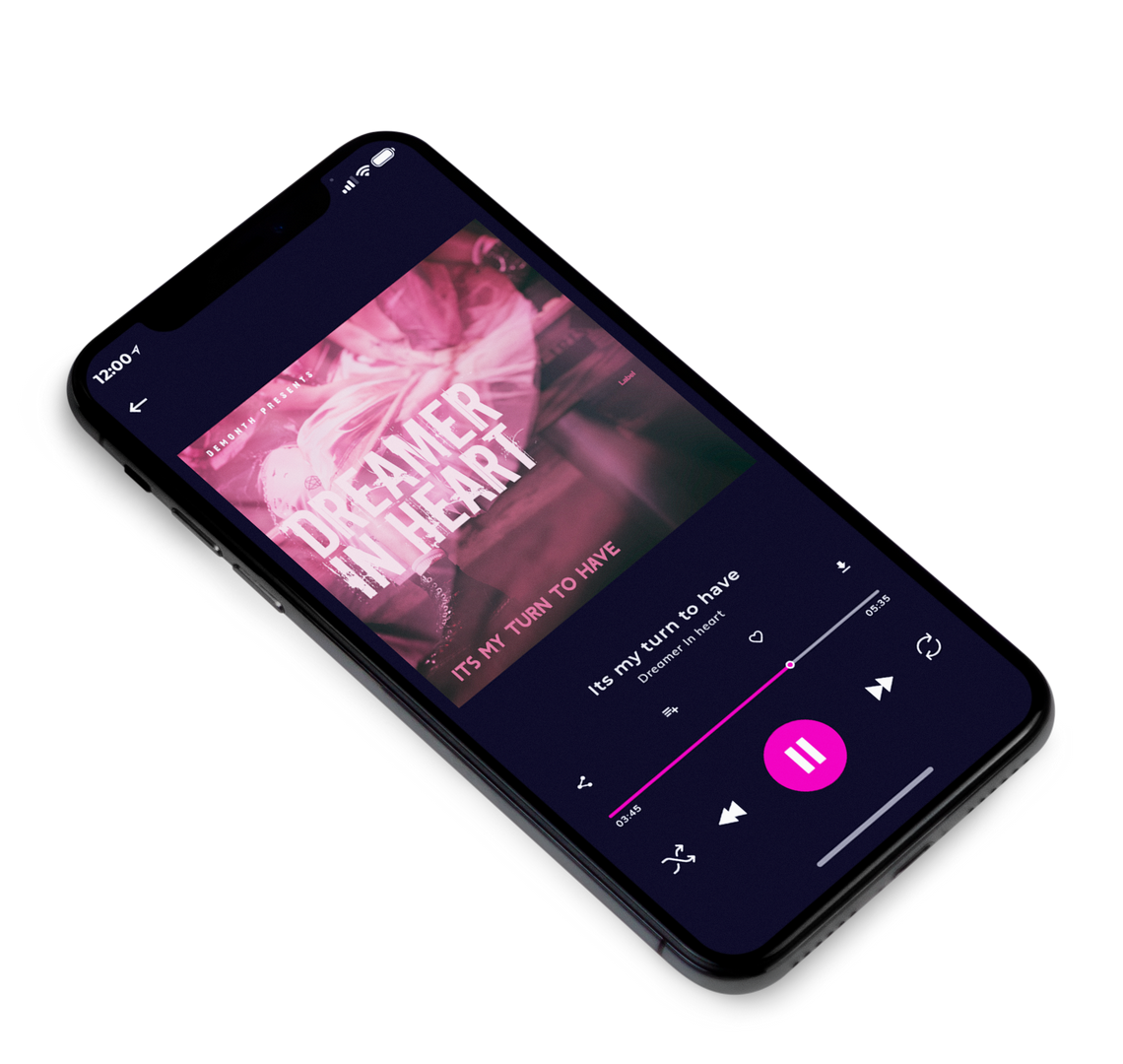 3D view of Premade Rock,Punk & Alternative Album Cover - Cannon Pink #7985 | AlbumArtZone*