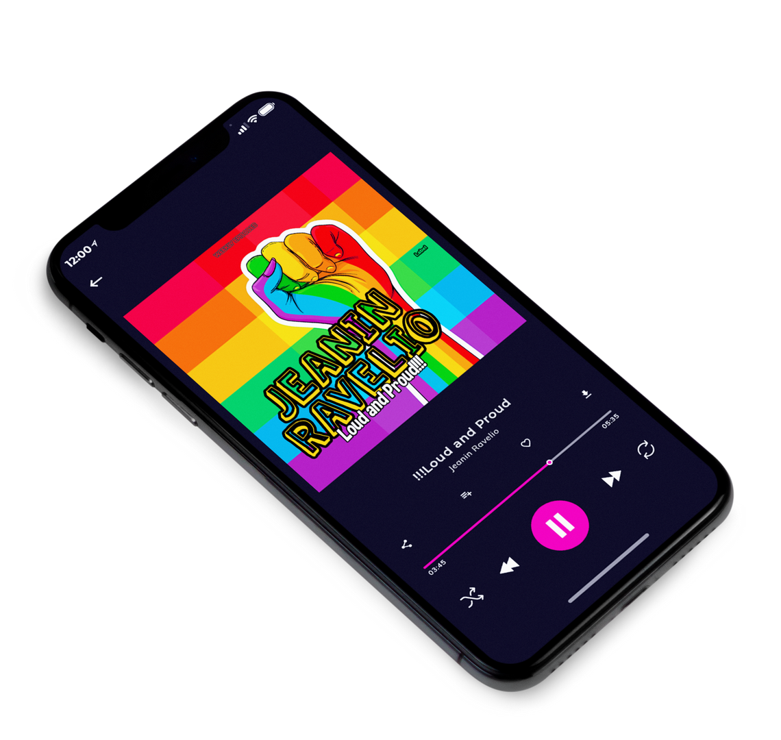 3D view of Premade Pop Album Cover - Flamingo #8691 | AlbumArtZone*